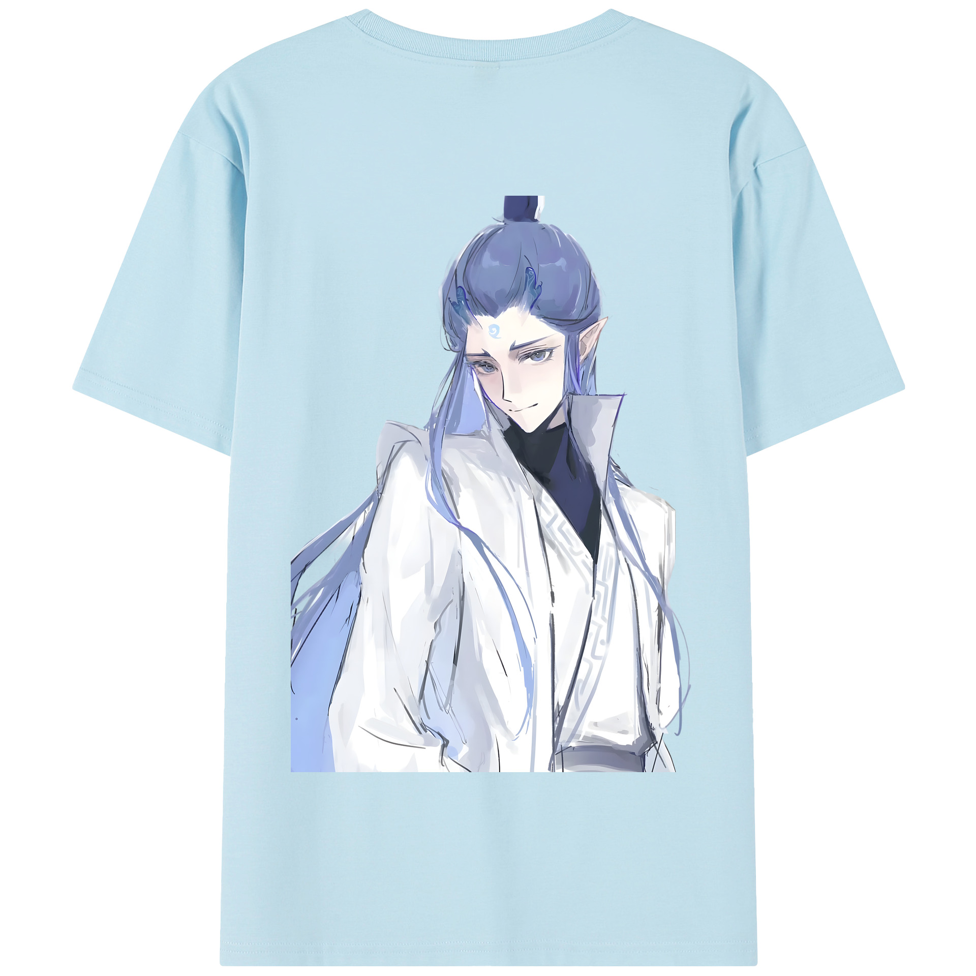 （画像用） Ne Zha 2 ナタ 魔童の大暴れ 綿100％半袖Tシャツ（背面プリント）